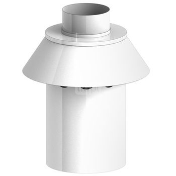 Zakończenie pionowe systemu TWIN JEREMIAS TWIN35B stal nierdzewna fi 130/180 mm, dł. 250 mm