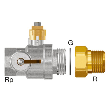 Zawór kulowy Sinum 1 AL + adapter