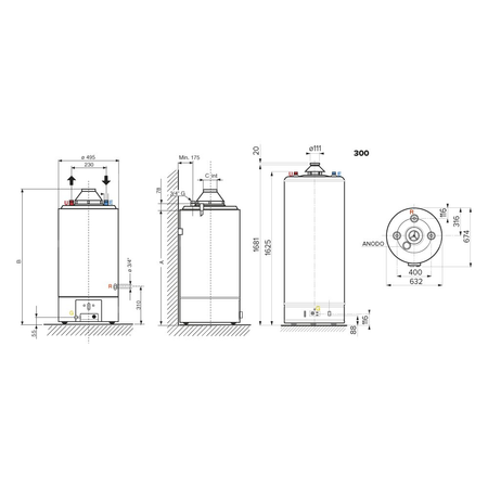 Gazowy pojemnościowy podgrzewacz wody SGA X 160 EE