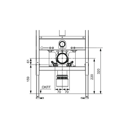 TECEone - zestaw montażowy do zabudowy suchej do spłuczek Base i Uni