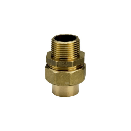Złącze przejściowe VIEGA 94343G trzyczęściowy, brąz / brąz, 35 mm x 1 1/4'' (lw x gz), 75 mm z uszczelką