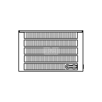 Konwektor Kermi V-Kon S Typ55 BH280x316x800mm QN2296, weiß, 6 bar, o. Abd., Vent. re