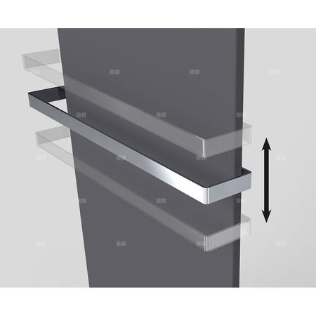 Grzejnik elektryczny ZEHNDER Fina Lean Bar 1800 x 700 mm, kolor biały, moc 750 W