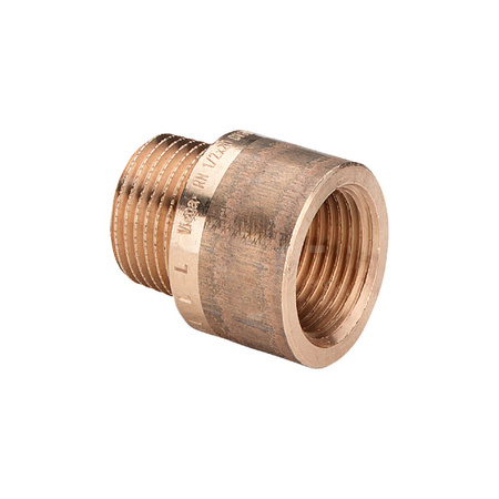 Przedłużka VIEGA 3525 jednoczęściowy, brąz / brąz, 1/2'' (gz x gw), 100 mm