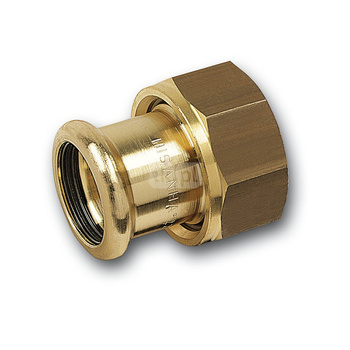 Półśrubunek SANHA PURAPRESS dwuczęściowy, miedź, 28 mm x 1 1/4'' (zw x nz)