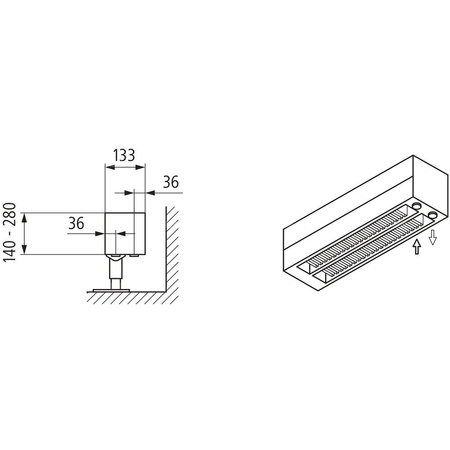 Konwektor Kermi Konvektor Typ32 BH280x133x4200mm QN5725, weiß, 6bar, o. Abd., AB Uni.