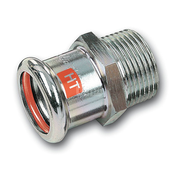 Nypel SANHA Therm Industry, stal (Cynk/nikiel), 42 mm x 1 1/4'' (zw x GZ)