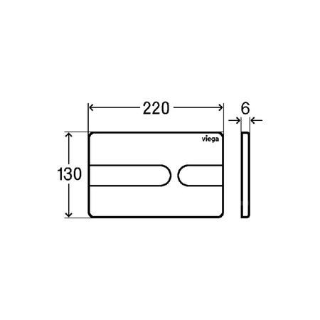 Płyta uruchamiająca Visign for Style23, wykonanie tworzywo sztuczne / kolor specjalny metalizowany