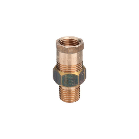 Dwuzłącze, uszczelnienie stożkowe VIEGA 3341 trzyczęśc., brąz / brąz, 1 1/2'' (gw x gz), 73 mm