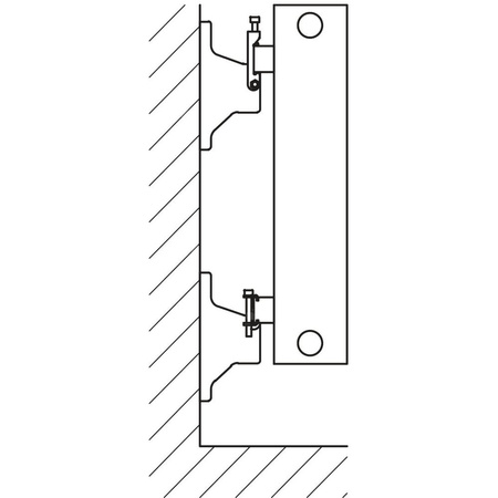 Ściana grzewcza Kermi Heizwand HHN Typ20 BH1330x72x2600 QN5060, weiß, 6bar, o. Abd, AB 12