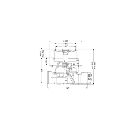 Zawór zwrotny z pompą Pumpfix F Komfort DN200 z pokrywą pod płytki