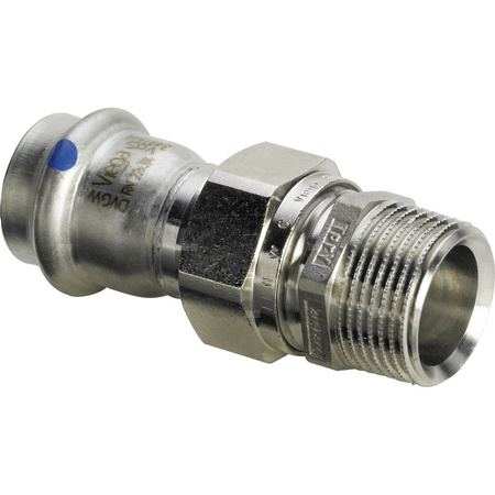 Dwuzłączka z SC 22 x 3/4 stal szlachetna - nierdzewna/ błyszczący