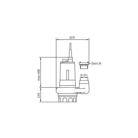 Pompa zanurzeniowa do ścieków WILO EMU KS 20 D żeliwo 3 x  400 V, moc 2.8 W 50 Hz