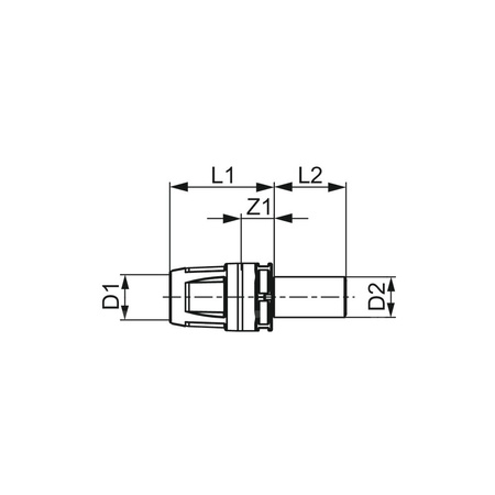 Przejście TECE logo redukcja, brąz, 20 mm x 18 mm (zw x końcówka wtykowa)
