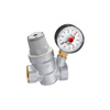 Regulator ciśnienia CALEFFI 5332H mosiądz (niklowanie), GW 1/2'', 16 bar z manometrem, wersja skośna