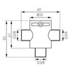 Mieszacz mechaniczny 3/8" do baterii bezdotykowych