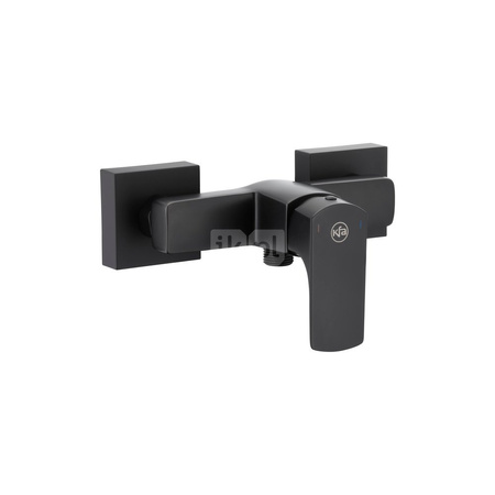 Bateria natryskowa ścienna KFA Armatura MOKAIT, kolor czarny