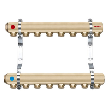 Rozdzielacz 1" 12-drogowy z nyplami