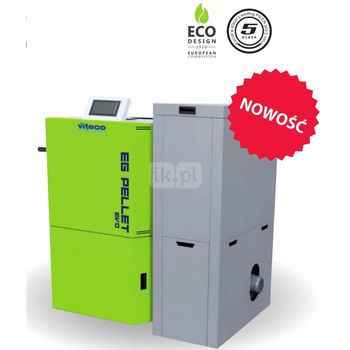 Kocioł na pellet VITECO EG PELLET EVO PLUS L 25kW z zasobnikiem o pojemności 228l