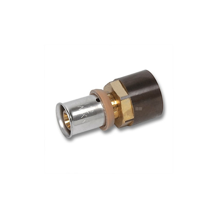Mufa SANHA 3fit Press trzyczęściowy, mosiądz, 14 mm x 1/2'' (zw x GW)