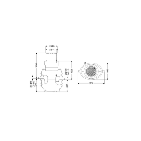Separator tłuszczu EasyClean ground GW Direct-L NS1 170B
