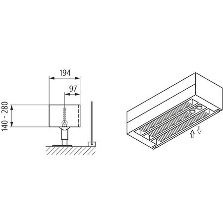 Konwektor Kermi Kon m. Str. Typ33 BH210x194x4600mm QN6587, weiß, 6bar, m. Abd., AB Uni.