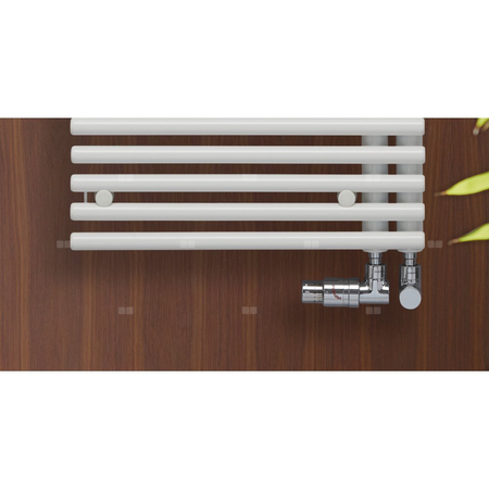Grzejnik drabinkowy ZEHNDER Forma Asym, wym. 1161 x 496 mm, kolor biały RAL9016, moc 547W