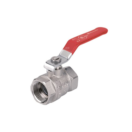 Zawór kulowy PERFEXIM PHA-001 mosiądz niklowany, PN30 3/8'' GW, uchwyt: dźwignia (czerwona)