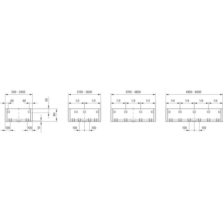 Grzejnik płytowy typ 11 KERMI HHN wym. 210 x 5000 mm, kolor biały, moc 2085 W