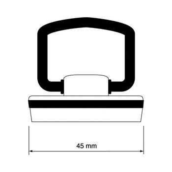 Korek do spustu 45mm z uchwytem CHROM