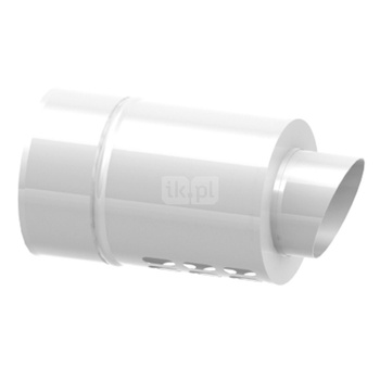 Zakończenie poziome systemu TWIN JEREMIAS TWIN35 stal nierdzewna fi 130/180 mm, dł. 250 mm