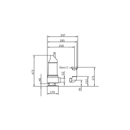 Pompa zanurzeniowa do ścieków WILO EMU KS 12 DS żeliwo 3 x  400 V, moc 1.9 W 50 Hz