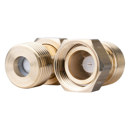 Zawór regulacyjny termostatyczny do wody ciepłej AFRISO ATM 563 ze śrubunkami mosiądz GZ 1'', DN 20, zakres temp. 35-60'C, Kvs 2.5 m3/h, maksymalna temperatura 90'C, maksymane ciśnienie 10 bar