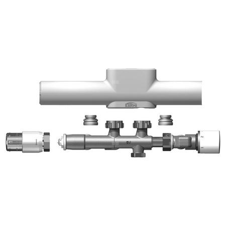 x-link plus Anschlussgarnitur für FBH chrom Kermi für Zweirohrsytem