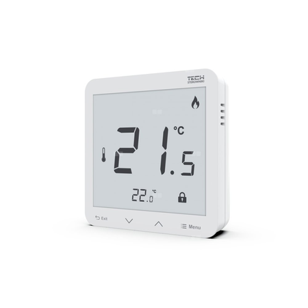 Bezprzewodowy regulator pokojowy biały, model R-8s PLUS