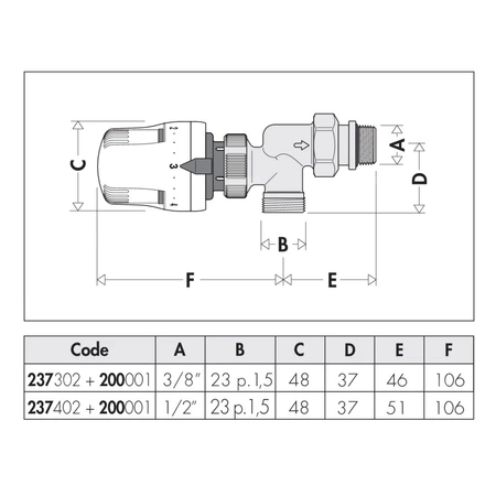 DYNAMICAL  - Dynamiczny termostatyczny zawór grzejnikowy przystosowany do montażu głowic termostatycznych lub siłowników elektro
