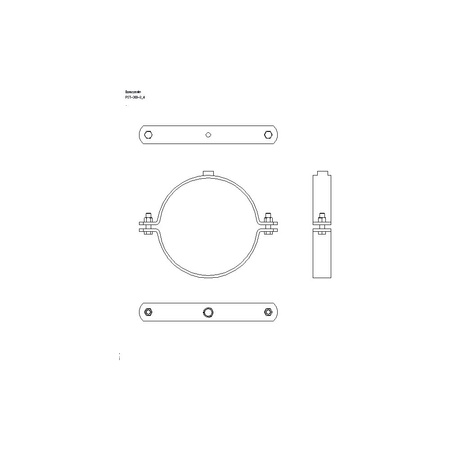 Obejma mocująca NICZUK PST 320-325 mm 300G3/4 (ocynk galwaniczny)