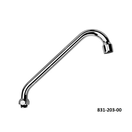 Wylewka do armatury sanitarnej typ F 16 mm M22x1,5 KFA Armatura górna długość 120 mm mosiądz chrom