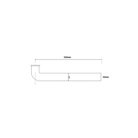 Przedłużka do syfonu umywalkowego z kolankiem 11/4"x 32mm L-250mm CHROM