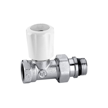 Prosty zawór grzejnikowy do rur stalowych 1" bez uszczelki gumowej