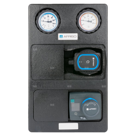 Grupa pompowa AFRISO PrimoTherm K 180-2 DN 25 AP 3-WM-R GZ x GW 1 1/2'' x 1'', z zaworem mieszającym, z izolacją, z pompą obiegową AFRISO APH 361 25-7/180 mm