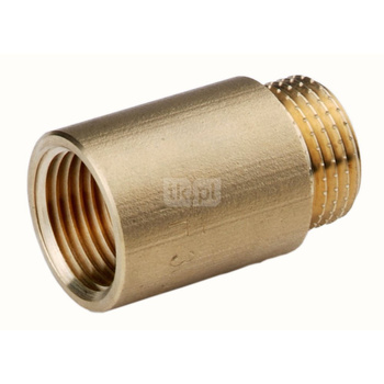 Przedłużka FERRO, mosiądz (żółta), 1/2'' (GZ x GW), 10 mm