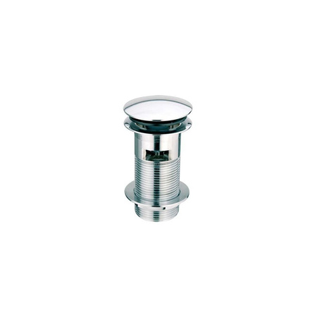 Spust umyw."klik-klak" DEKORACYJNY 11/4"x60mm z małą nakrętką z przelewem SATYNA