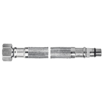 Wąż bateryjny w oplocie stalowym L-40 M10 x 3/8 krótki