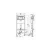 Prevista Dry-stelaż WC wariant obiektowy 1120x490 mm stal, PE, nr wzoru 8524 H zab.: 1120 B: 490