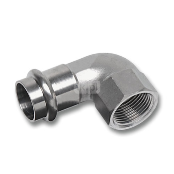 Kolano 90' SANHA NiroSan Press, stal nierdzewna, 18 mm x 3/4'' (zw x GW)