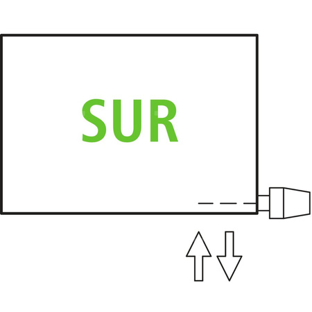 Grzejnik płytowy typ 10 KERMI V-HHV wym. 140 x 1900 mm, kolor biały, moc 333 W