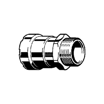 Złącze przejściowe Megapress VIEGA 4311 jednoczęściowy, stal (cynk/nikiel), 2'' (mz x gz), 104 mm z uszczelką