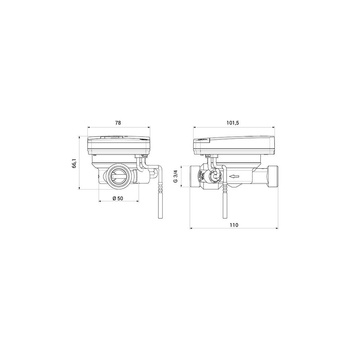 Ciepłomierz QHeat5 qp 0.6m3/h, redukcja 1/2"/M10 - zasilanie