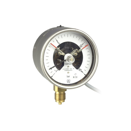 Manometr z rurką Bourdona AFRISO RF kontaktowy magnetyczny MK1 0/400 bar G1/2B radialne fi 100 mm, kl. 1,0%